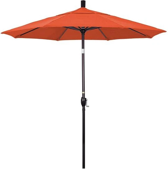 7.5 Ft Market Umbrella Bronze/Red 2 7.5 Ft Market Umbrella Bronze/Red - Image 2
