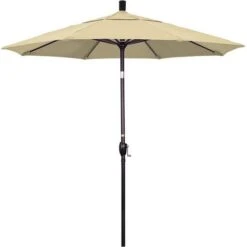 7.5 Ft Market Umbrella Bronze/Red 30 7.5 Ft Market Umbrella Bronze/Red -Sunbathing Shop 2 ft Market Umbrella with Bronze Aluminum Pole 190