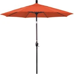 7.5 Ft Market Umbrella Bronze/Royal Blue -Sunbathing Shop 2 ft Market Umbrella with Bronze Aluminum Pole 33