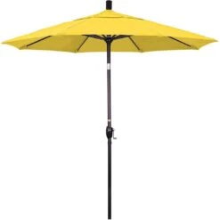7.5 Ft Market Umbrella Bronze/Royal Blue -Sunbathing Shop 2 ft Market Umbrella with Bronze Aluminum Pole 36