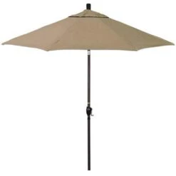 9 Ft Push Button Tilt Patio Umbrella In Sunbrella Fabric -Sunbathing Shop 9 ft Push Button Tilt Patio Umbrella in Sunbrella Fabric 10