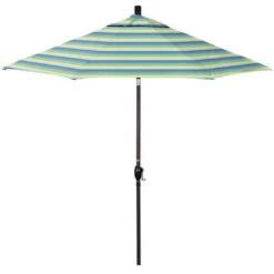 9 Ft Push Button Tilt Patio Umbrella In Sunbrella Fabric -Sunbathing Shop 9 ft Push Button Tilt Patio Umbrella in Sunbrella Fabric 11