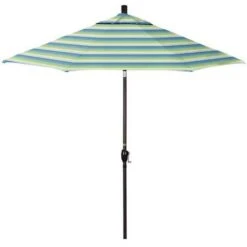 9 Ft Push Button Tilt Patio Umbrella In Sunbrella Fabric -Sunbathing Shop 9 ft Push Button Tilt Patio Umbrella in Sunbrella Fabric 5