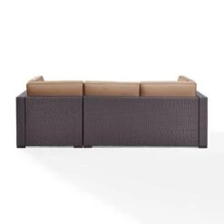 Crosley - Biscayne Mist 4 Piece Wicker Set With Loveseat, Corner Chair, Ottoman And Coffee Table -Sunbathing Shop Biscayne 4 Piece Wicker Set with Loveseat Corner Chair Ottoman and Coffee Table 5