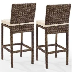 Bradenton Wicker Bar Stool Set -Sunbathing Shop Bradenton Wicker Bar Stool Set 8