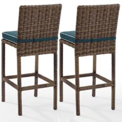 Bradenton Wicker Bar Stool Set -Sunbathing Shop Bradenton Wicker Bar Stool Set 9