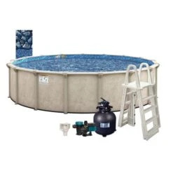 Cascade 24' X 52" Round Above Ground Pool Package