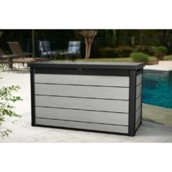 Keter - Denali Deck Box 200 Gallons, Grey -Sunbathing Shop Denali Deck Box 200 Gallons Grey 4