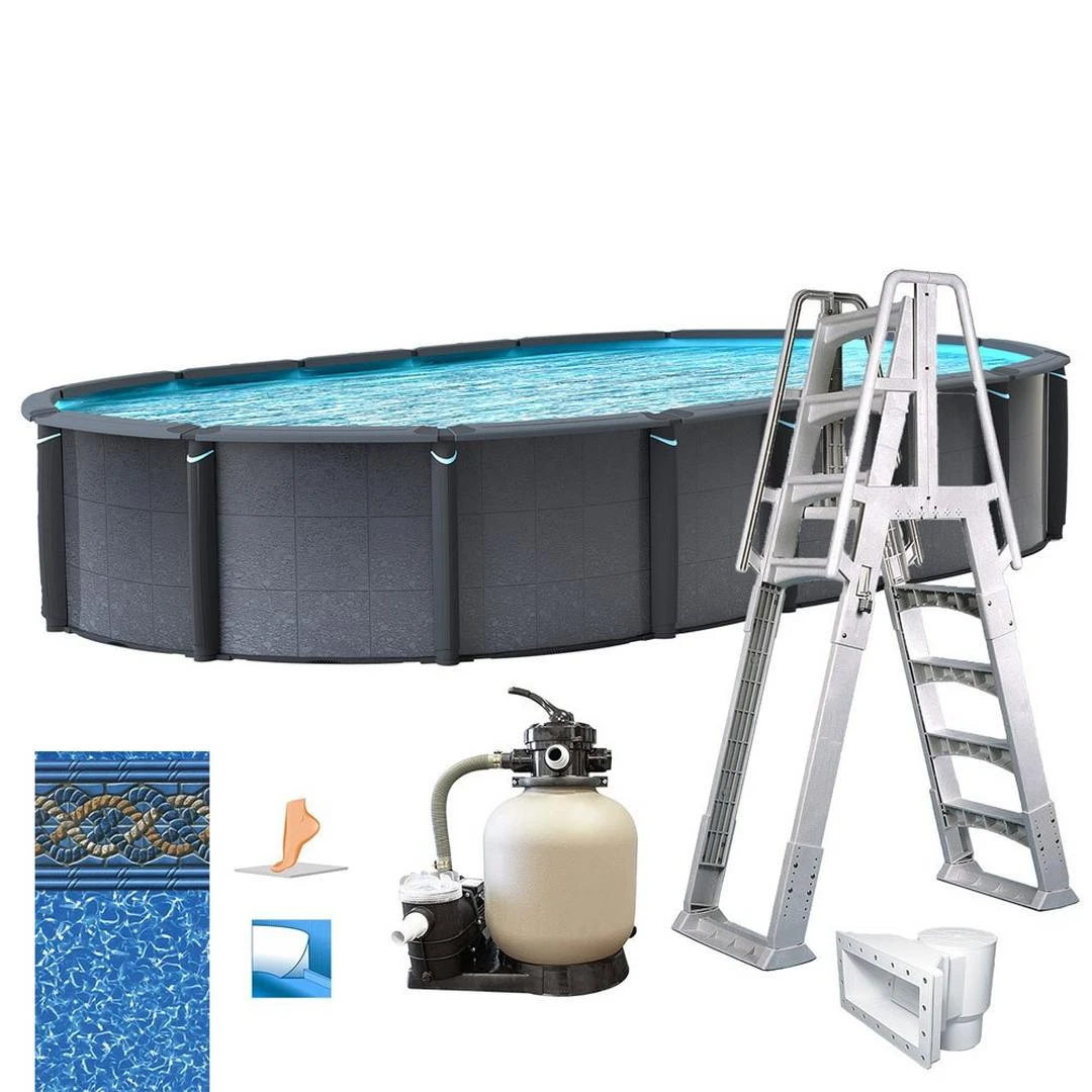 Edge 15'x26' X 52" Oval Above Ground Pool Package 6 Edge 15'x26' X 52" Oval Above Ground Pool Package - Image 6