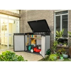 Keter - Elite Store Resin Outdoor Storage Shed, Grey -Sunbathing Shop Elite Store Resin Outdoor Storage Shed Grey 9