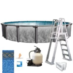 Emotion 24' X 52" Round Above Ground Pool Package -Sunbathing Shop Emotion 24 x 52 Round Above Ground Pool Package 5