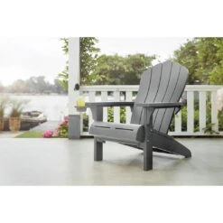 Keter - Everest Adirondack Chair, Grey -Sunbathing Shop Everest Adirondack Chair Grey 4