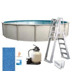 Freestyle 21' X 52" Round Above Ground Pool Package -Sunbathing Shop Freestyle 21 x 52 Round Above Ground Pool Package 5