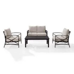 Kaplan 4-Pc Outdoor Seating Set - Mist -Sunbathing Shop Kaplan 4 Pc Outdoor Seating Set 5