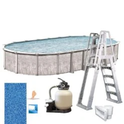Marina 15'x30' X 52" Oval Above Ground Pool Package -Sunbathing Shop Marina 15x30 x 52 Oval Above Ground Pool Package 3