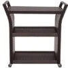 Palm Harbor Wicker Bar Cart