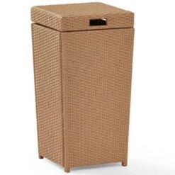 Palm Harbor Wicker Trash Bin -Sunbathing Shop Palm Harbor Wicker Trash Bin 2