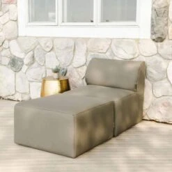 Big Joe - Patio 2-Piece Sectional Couch, Castor Gray