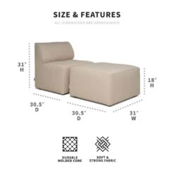 Big Joe - Patio 2-Piece Sectional Couch, Terra Bask 11 Big Joe - Patio 2-Piece Sectional Couch, Terra Bask -Sunbathing Shop Patio 2 Piece Sectional Couch Terra Bask 5