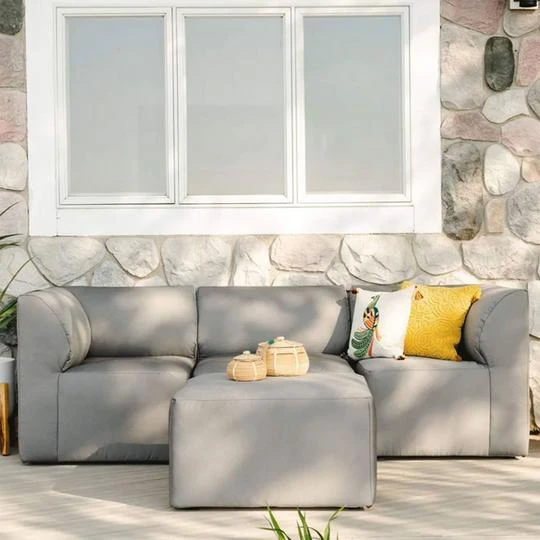 Big Joe - Patio 4-Piece Sectional Couch, Terra Bask 1 Big Joe - Patio 4-Piece Sectional Couch, Terra Bask