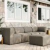Big Joe - Patio 5-Piece Sectional Couch, Castor Gray
