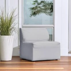 Big Joe - Patio Armless Chair, Light Gray 6 Big Joe - Patio Armless Chair, Light Gray -Sunbathing Shop Patio Armless Chair Light Gray 2