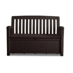 Keter - Patio Storage Bench 60 Gallons, Brown -Sunbathing Shop Patio Storage Bench 60 Gallons Brown 3