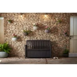 Keter - Patio Storage Bench 60 Gallons, Brown -Sunbathing Shop Patio Storage Bench 60 Gallons Brown 4