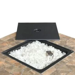 AZ Patio Heaters - Square Tile Propane Fire Pit, 40K BTU -Sunbathing Shop Square Tile Propane Fire Pit 40K BTU 2