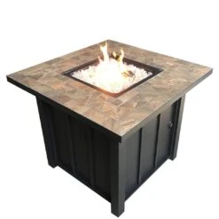 AZ Patio Heaters - Square Tile Propane Fire Pit, 40K BTU -Sunbathing Shop Square Tile Propane Fire Pit 40K BTU 3