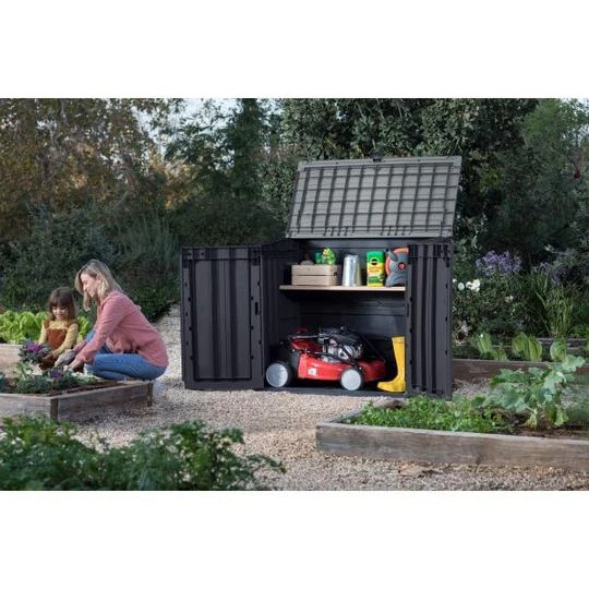 Keter - Store-It-Prime Resin Storage Shed, Black 4 Keter - Store-It-Prime Resin Storage Shed, Black - Image 4