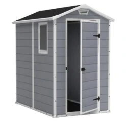 Keter - Manor 4x6 Resin Storage Shed, Grey/White 28 Keter - Manor 4x6 Resin Storage Shed, Grey/White -Sunbathing Shop White 10