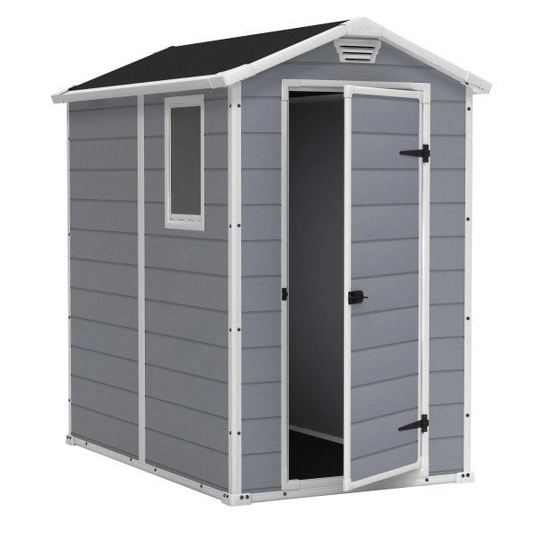 Keter - Manor 4x6 Resin Storage Shed, Grey/White 11 Keter - Manor 4x6 Resin Storage Shed, Grey/White - Image 11