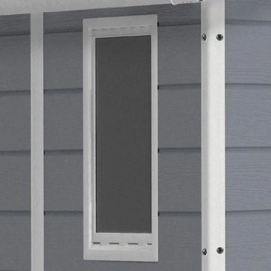 Keter - Manor 4x6 Resin Storage Shed, Grey/White 4 Keter - Manor 4x6 Resin Storage Shed, Grey/White - Image 4