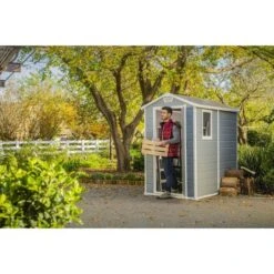 Keter - Manor 4x6 Resin Storage Shed, Grey/White 25 Keter - Manor 4x6 Resin Storage Shed, Grey/White -Sunbathing Shop White 7