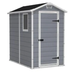Keter - Manor 4x6 Resin Storage Shed, Grey/White 27 Keter - Manor 4x6 Resin Storage Shed, Grey/White -Sunbathing Shop White 9