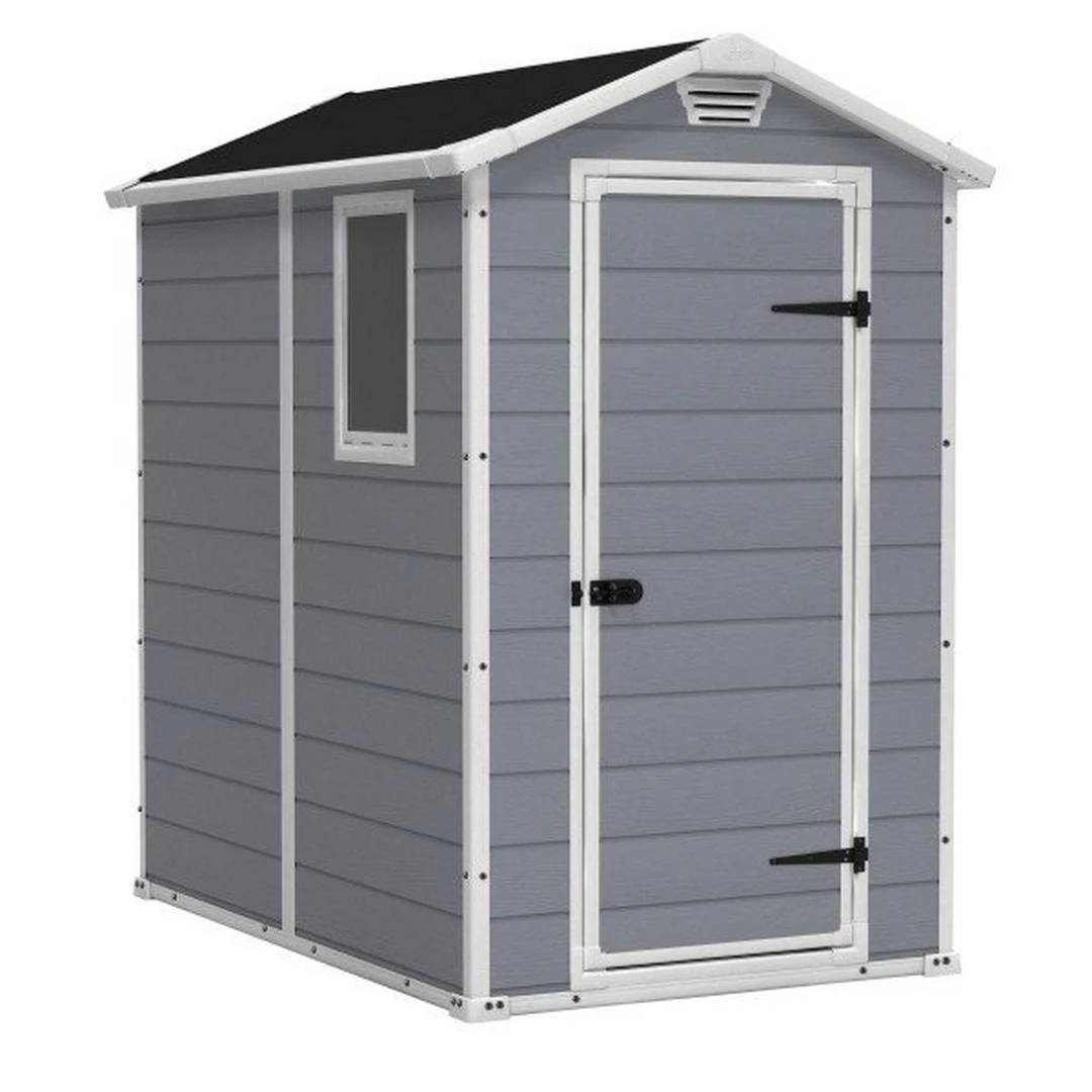 Keter - Manor 4x6 Resin Storage Shed, Grey/White 10 Keter - Manor 4x6 Resin Storage Shed, Grey/White - Image 10