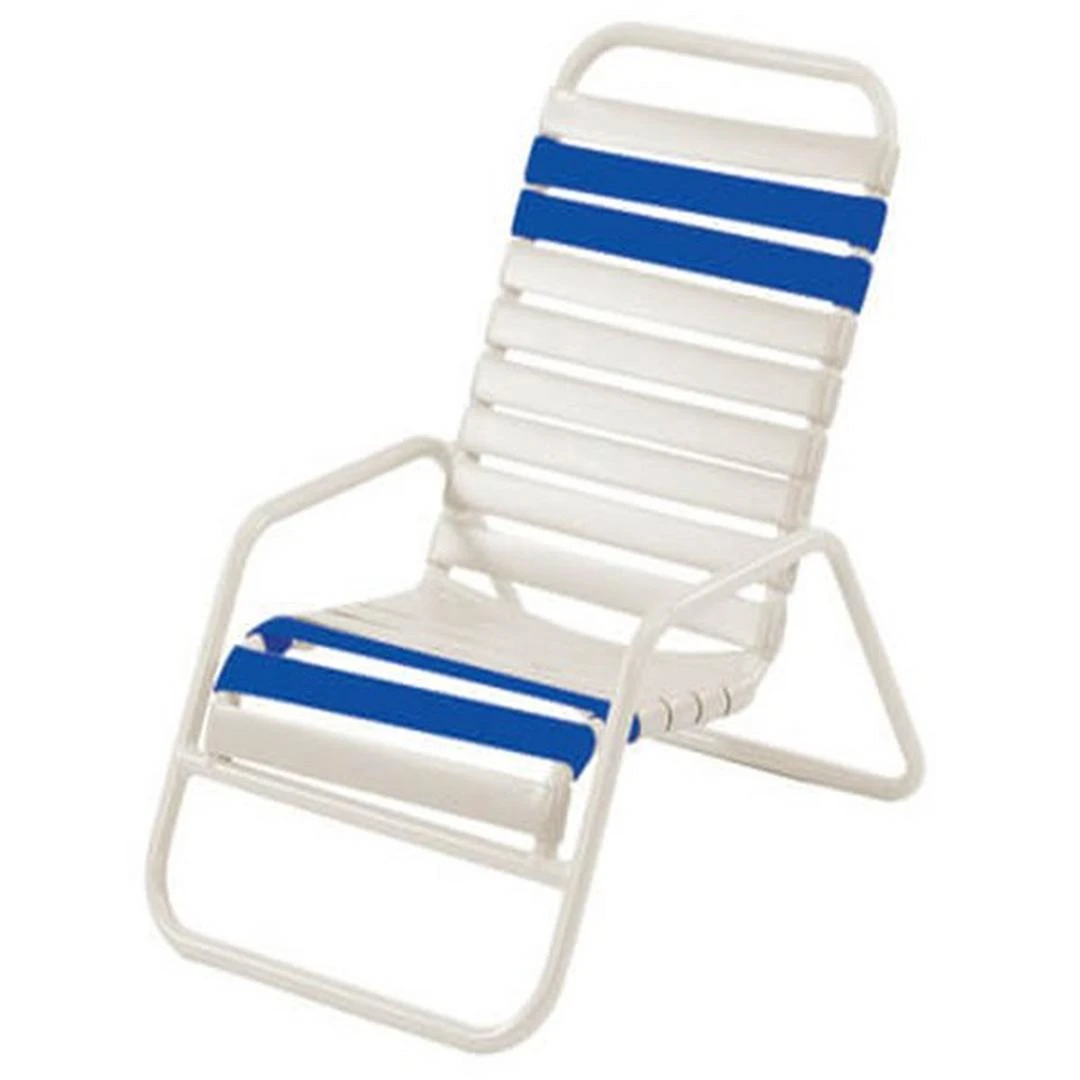 Windward Design Group - Classic Blue/White Vinyl Strap Sand Chair, 4-Pack 4 Windward Design Group - Classic Blue/White Vinyl Strap Sand Chair, 4-Pack - Image 4